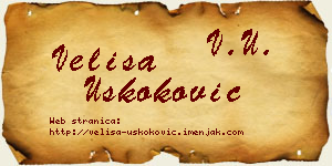 Veliša Uskoković vizit kartica